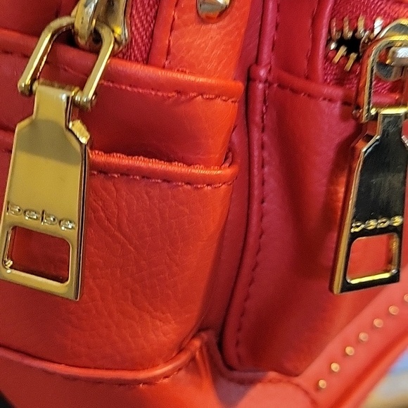 Bebe Red Studded Backpack - Picture 5 of 13